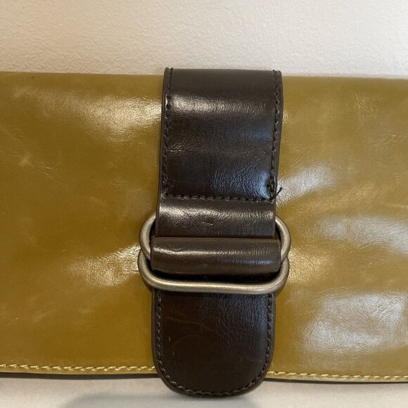 Shiraleah Chicago Harper Clutch Handbag Purse Mustard Yellow Vegan Leather NWT - Picture 5 of 15